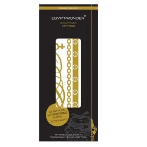 GOLD FEVER 23.75 CARAT GOLD TEMPORARY TATTOO 50 DIFFERENT MOTIF DESIGNS GLAMOUR