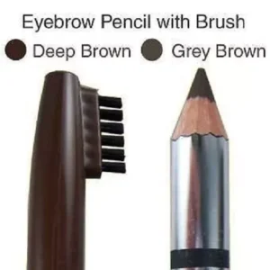 EYEBROW PENCIL WITH BRUSH 02 DEEP BROWN LONG STAY MAKKI